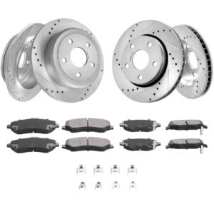 front and rear brake kit compatible with 2007 2017 jeep wrangler drilled and slotted brake rotors ceramic brake pads replacement 119 front rotors 124 rear rotors.jpg
