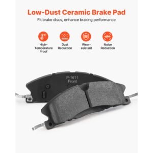 front and rear brake kit fits for 2013 2015 ford explorer (limited, sport, xlt; heavy duty brakes), 2018 ford explorer (limited, platinum, sport, xlt; heavy duty brakes; 2 piston rear caliper)