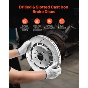 front and rear brake kit fits for 2013 2015 ford explorer (limited, sport, xlt; heavy duty brakes), 2018 ford explorer (limited, platinum, sport, xlt; heavy duty brakes; 2 piston rear caliper)