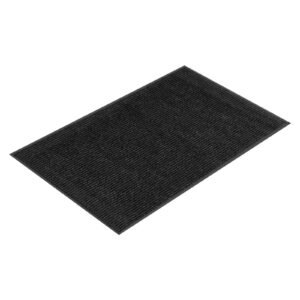 Front Door Mat, 10 x 3 ft Commercial Floor Mat for Indoor and Outdoor, Stylish Striped Industrial Carpet with PVC Backing, Heavy Duty Washable Entry Rug for Hallway, Balcony, Garage, Grey