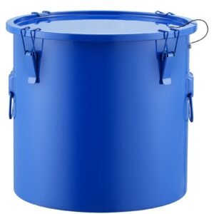 fryer grease bucket 10 gal oil disposal caddy carbon steel fryer oil bucket with rust proof coating oil transport container with lid lock clips filter bag for hot cooking oil filtering blue 5.jpg