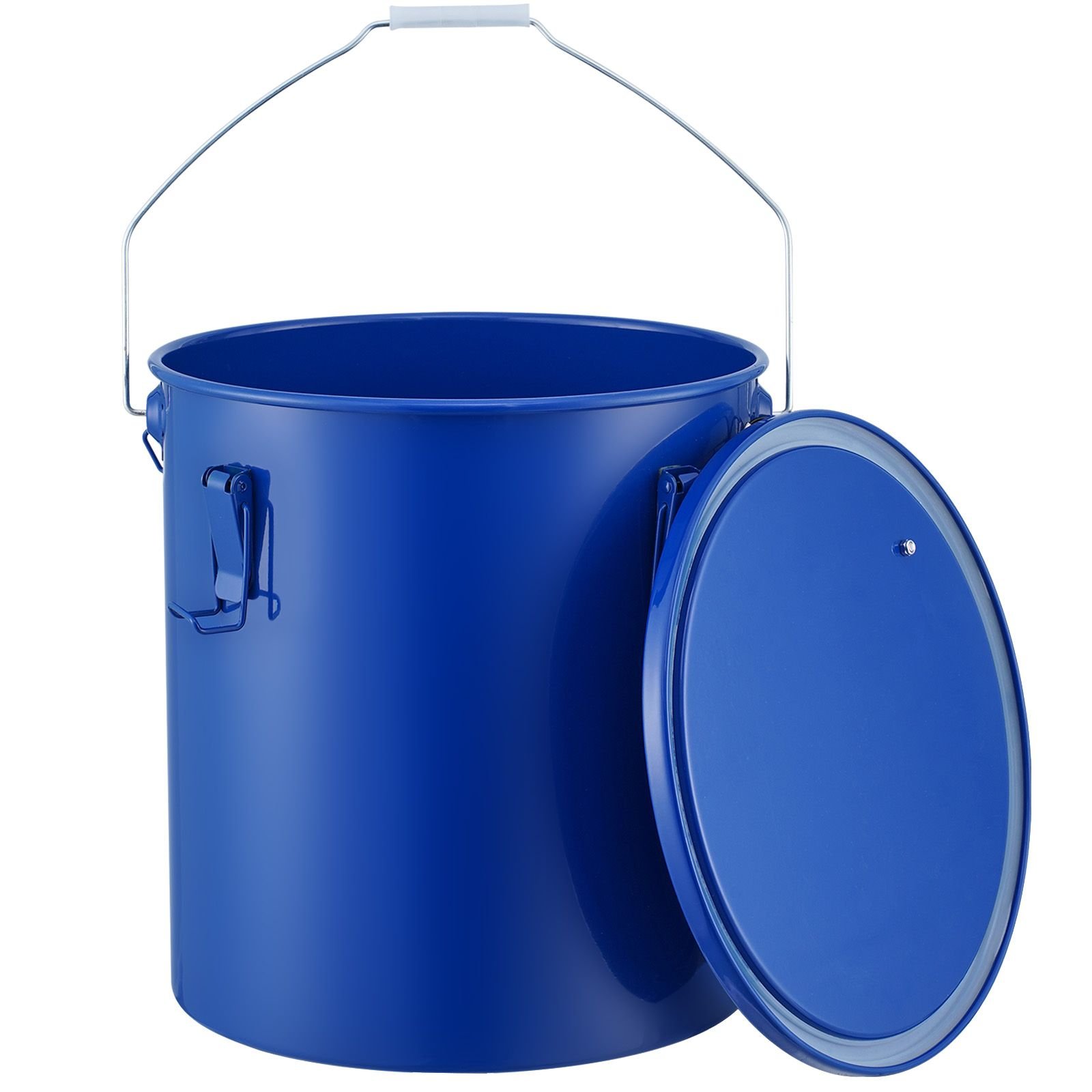 fryer grease bucket 6 gal oil disposal caddy carbon steel fryer oil bucket with rust proof coating oil transport container with lid lock clips filter bag for hot cooking oil filtering blue.jpg