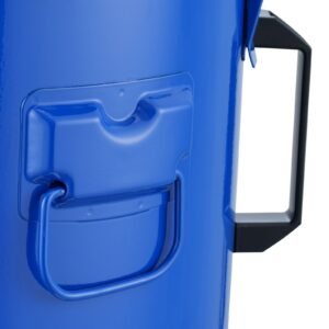 fryer grease bucket 8 gal oil disposal caddy carbon steel fryer oil bucket with rust proof coating oil transport container with lid lock clips filter bag for hot cooking oil filtering blue 3.jpg