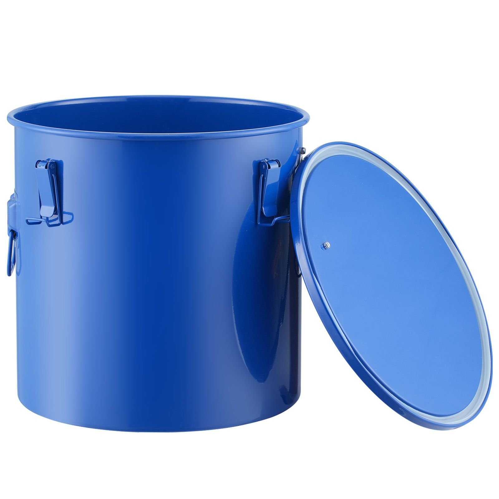 fryer grease bucket 8 gal oil disposal caddy carbon steel fryer oil bucket with rust proof coating oil transport container with lid lock clips filter bag for hot cooking oil filtering blue.jpg