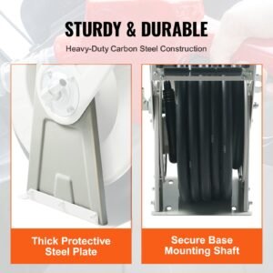 fuel hose reel 34 x 50 extra long retractable diesel hose reel heavy duty carbon steel construction with automatic fuel nozzle nbr rubber hose for aircraft ship vehicle tank truck 300psi 5.jpg