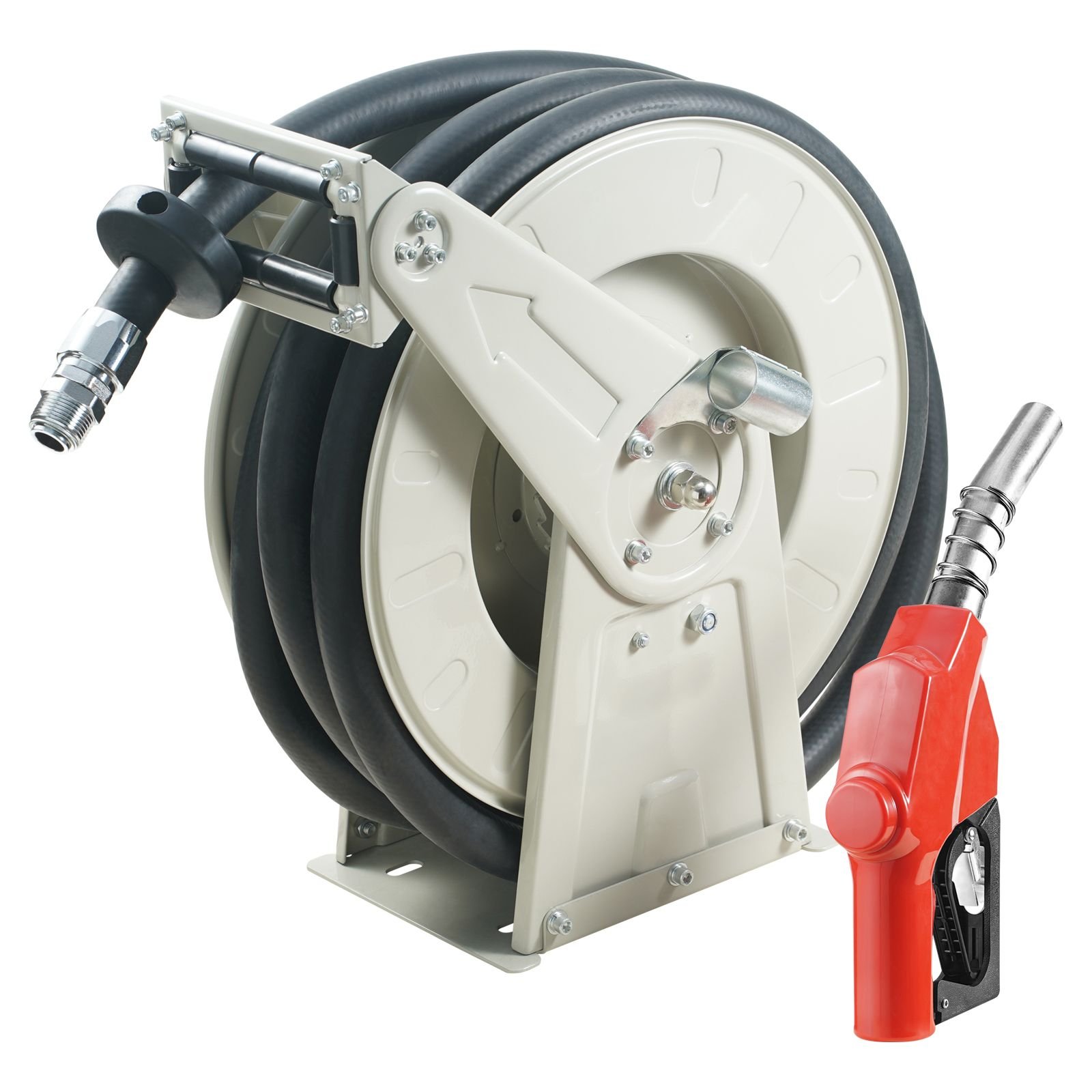 fuel hose reel 34 x 50 extra long retractable diesel hose reel heavy duty carbon steel construction with automatic fuel nozzle nbr rubber hose for aircraft ship vehicle tank truck 300psi.jpg
