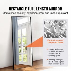 full length mirror 71 x 31 extra large standing hanging or leaning rectangle floor mirror with tempered glass aluminum alloy frame full body dressing mirror for living room bedroom black 1.jpg