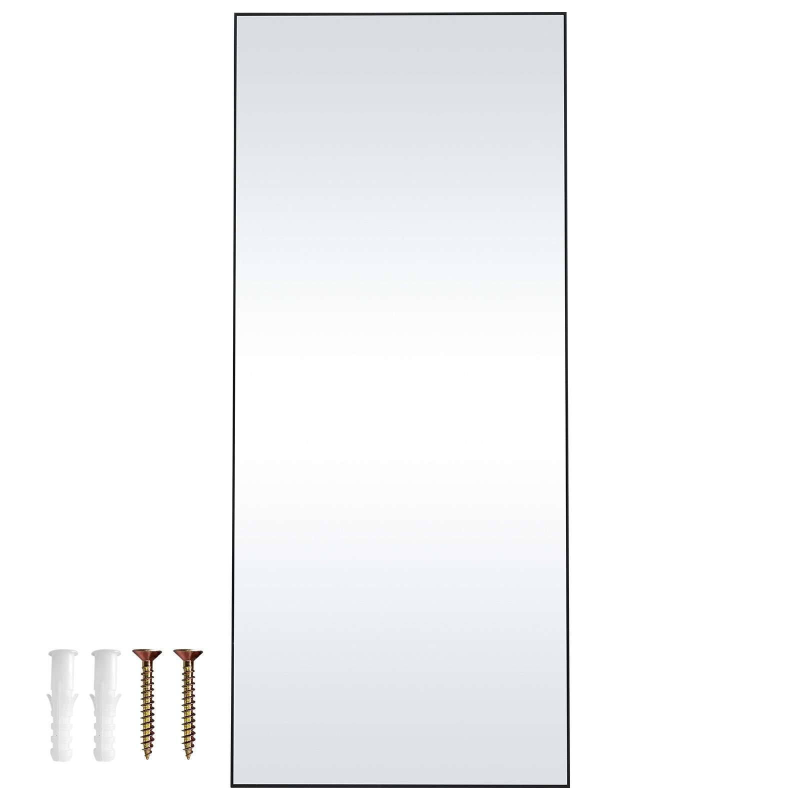 full length mirror 71 x 31 extra large standing hanging or leaning rectangle floor mirror with tempered glass aluminum alloy frame full body dressing mirror for living room bedroom black.jpg