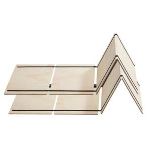 Full Size Bunkie Board, 0.4 in Foldable Bed Board Slats with Connection, Wooden Mattress Support for Full Size Bed, Support under Mattress Boards, Ready to Use, 8 Piece, Burlywood