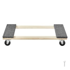 Furniture Dolly, 1000 lbs Load Capacity, 18" x 30", 4 x 3" PP Swivel Casters, Heavy Duty Hardwood Furniture Moving Dolly, Mover's Dolly, Moving Cart with Wheels for Heavy Furniture Home Cleaning