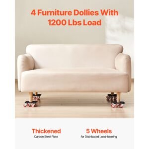 furniture dolly maximum load 1200 lbs heavy duty furniture movers with 5 360 rotation wheels carbon steel panel furniture lift slider tool set for appliances sofa fridge washing machine 1.jpg
