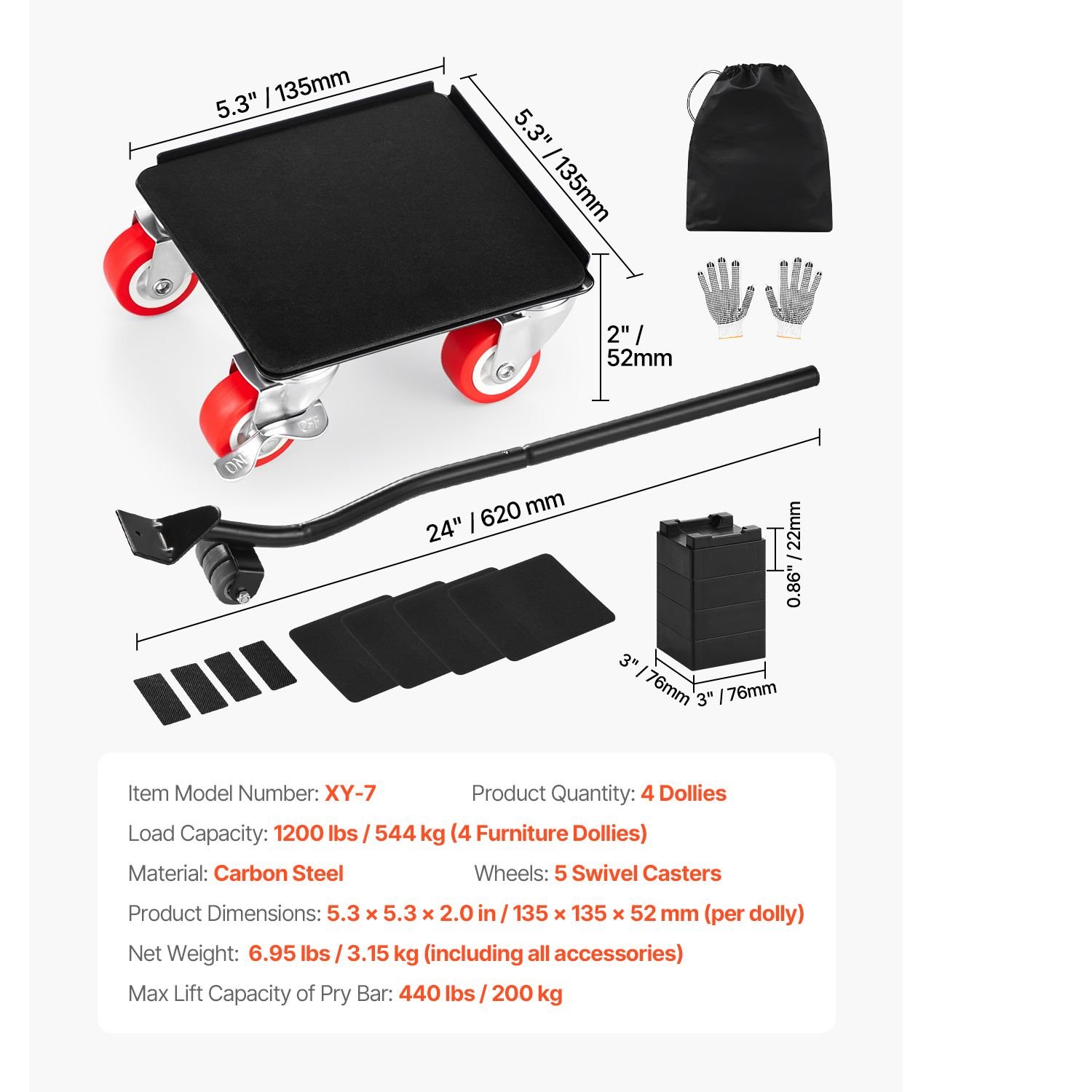furniture dolly maximum load 1200 lbs heavy duty furniture movers with 5 360 rotation wheels carbon steel panel furniture lift slider tool set for appliances sofa fridge washing machine.jpg