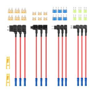 fuse tap 24 packs 4 types 12v car add a circuit fuse tap adapter standard mini micro2 and low profile mini blade fuses holder ato atc atm fuses adapter jumper for cars trucks boats 3.jpg
