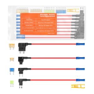fuse tap 24 packs 4 types 12v car add a circuit fuse tap adapter standard mini micro2 and low profile mini blade fuses holder ato atc atm fuses adapter jumper for cars trucks boats 4.jpg