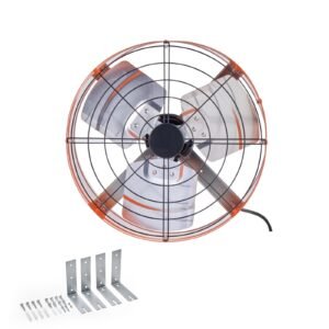 gable mount fan 15 inch attic exhaust fan with adjustable thermostat outer mesh 1650 cfm house ventilator cools up to 2360 sqft quiet ventilation for roof garage shop vibrant orange 5.jpg