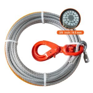galvanized steel winch cable 38 inch x 100 feet 15200 lbs breaking strength wire winch rope with swivel hook towing cable heavy duty universal fit for suv large off road vehicle truck 3.jpg