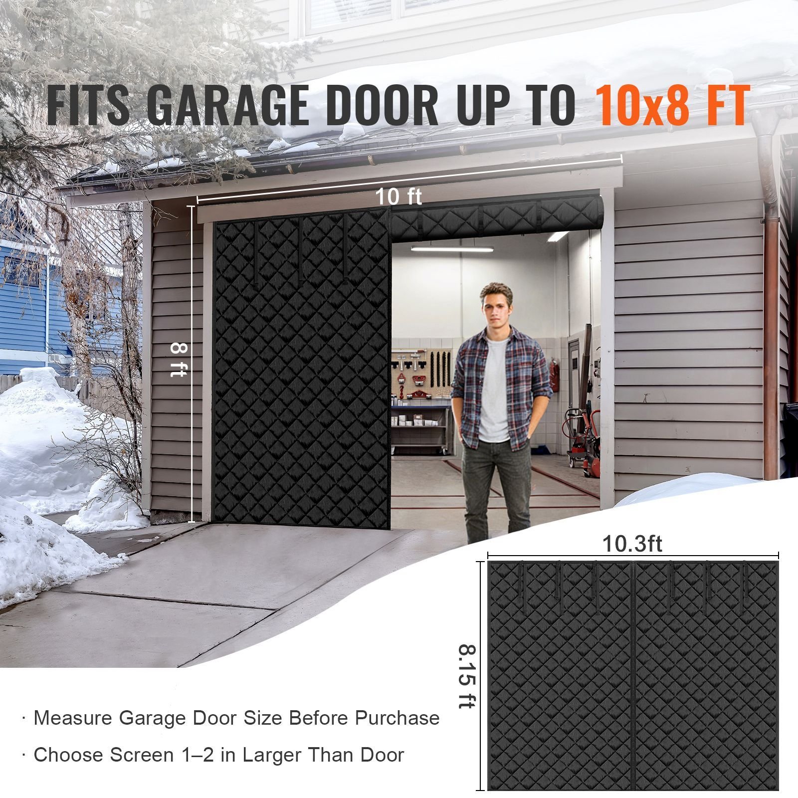 garage door screen for winter 10x8ft garage door insulation kit magnetic thermal insulated door curtain with 300d oxford fabric heavy duty weighted bottom easy assembly for garage door 17.jpg