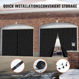 garage door screen for winter 10x8ft garage door insulation kit magnetic thermal insulated door curtain with 300d oxford fabric heavy duty weighted bottom easy assembly for garage door 21.jpg