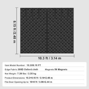 garage door screen for winter 10x8ft garage door insulation kit magnetic thermal insulated door curtain with 300d oxford fabric heavy duty weighted bottom easy assembly for garage door 22.jpg