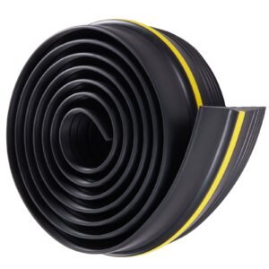 Garage Door Threshold and Bottom Seals Kit, 10 FT U Shape+O Ring Universal Garage Door Bottom Seal Weatherstrip PVC, Combine with Weatherproof Garage Threshold Seal Strip with Adhesive, Black