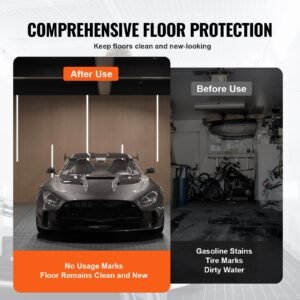 garage floor mat 49x19ft vinyl garage flooring roll anti slide diamond texture gray garage mats for under car 93 sqft covering space diy pvc garage floor mat for gyms boats car trailer 5.jpg