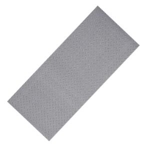 Garage Floor Roll, 7.5 x 20 ft Garage Flooring Mat, 2.2 mm Thickened PVC Diamond Plate Floor Protector Mat with Double-sided Tape, Non-Slip, Easy to Clean for Warehouse, Gyms,Silver Gray