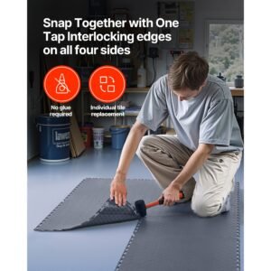 garage floor tiles interlocking 16 pack 202 x 202 x 02 in interlocking modular garage flooring tiles diamond plate slip resistant pvc mats for workshopwarehousetool room graphite gray 5.jpg