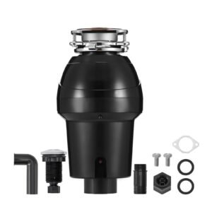 Garbage Disposal, 1.25HP 3360RPM Continuous Feed Food Waste Disposer, EZ Connect Food Waste Grinding System with Sound Reduction, Power Cord & Splash Guard for Kitchen Sinks