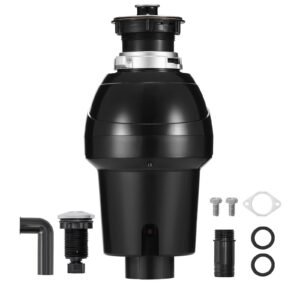 Garbage Disposal, 1HP 3270RPM Continuous Feed Food Waste Disposer, EZ Connect Food Waste Grinding System with Sound Reduction, Power Cord & Splash Guard for Kitchen Sinks