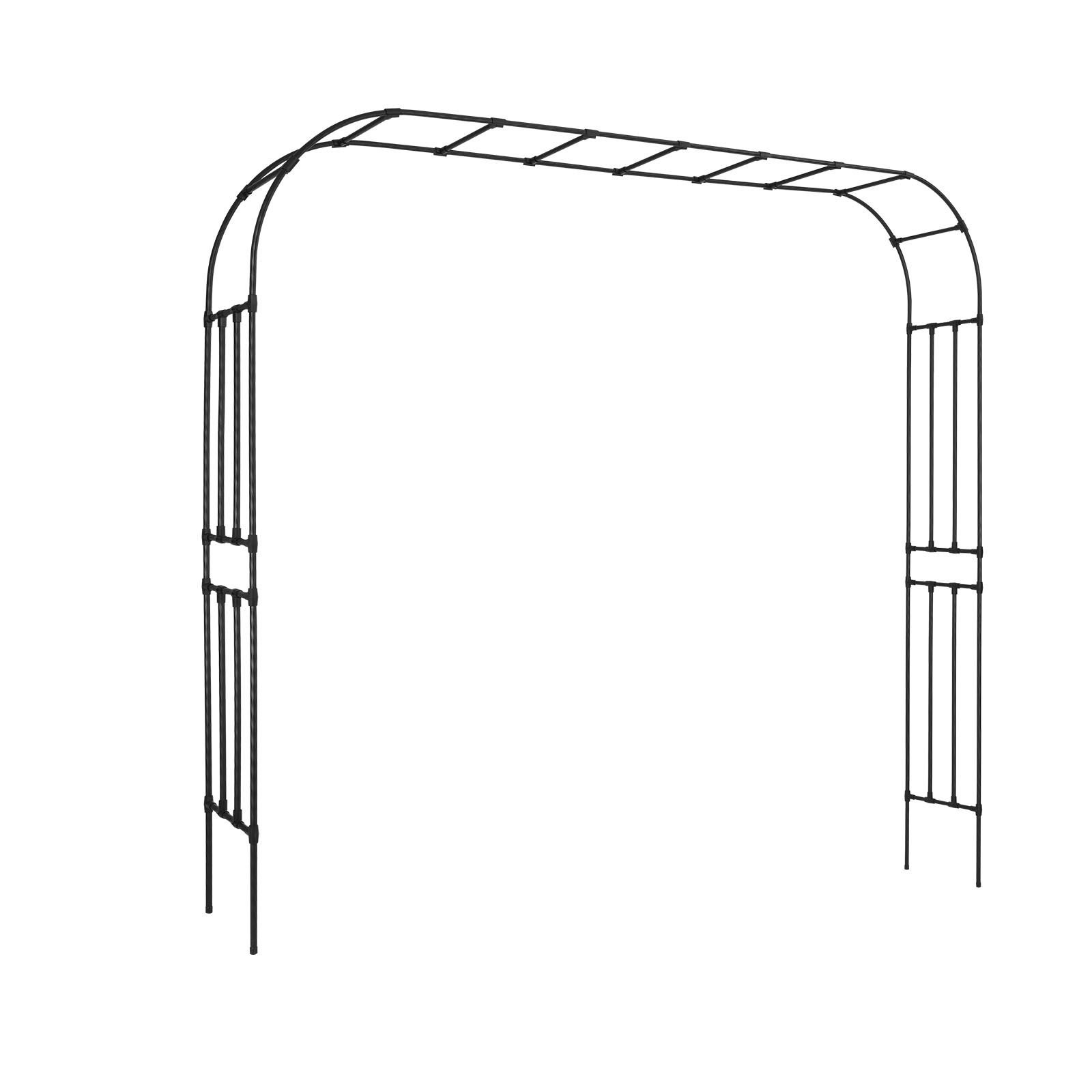 garden arbor, 94.5 (h) x 126 (w) x 15.8 (d) in metal archway, sturdy outdoor trellis arch with stakes, easy to assemble, pergola arbor for plant climbing yard lawn wedding party decoration