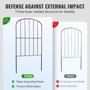 garden fence 24inh x30ftl animal barrier fence underground decorative garden fencing with 2 inch spike spacing metal dog fence for the yard and outdoor patio 28 pack 2.jpg