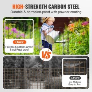 garden fence 24inh x30ftl animal barrier fence underground decorative garden fencing with 2 inch spike spacing metal dog fence for the yard and outdoor patio 28 pack 3.jpg