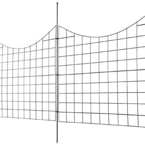 garden fence 366inh x295inl animal barrier fence underground decorative garden fencing with 25 inch spike spacing metal dog fence for the yard and outdoor patio 5 pack 2.jpg