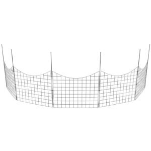 garden fence 366inh x295inl animal barrier fence underground decorative garden fencing with 25 inch spike spacing metal dog fence for the yard and outdoor patio 5 pack 3.jpg