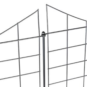 garden fence 366inh x295inl animal barrier fence underground decorative garden fencing with 25 inch spike spacing metal dog fence for the yard and outdoor patio 5 pack 5.jpg