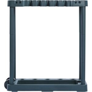 Garden Tool Organizer, 10 Slots, Yard Tool Tower Rack for Garage Organization and Storage, Hold Long-Handled Tool/Rake/Broom/Shovel, PP Garden Tool Stand Holder Organizer for Yard, Shed, Outdoor