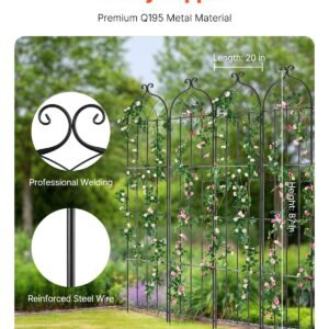 garden trellis for climbing plants 87 x 20 in 4 packs rustproof metal garden flower trellis outdoor climbing rose trellis cucumbers support decorative clematis trellis for courtyards lawns 1.jpg