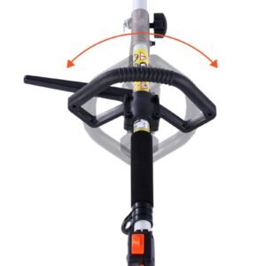 gas hedge trimmer, 2 cycle gas power handheld hedge trimmer, 4 in 1 26cc weed eater with protective gear set, includes hedge and string trimmer, edger, brush cutter, for trimming shrubs & bushes