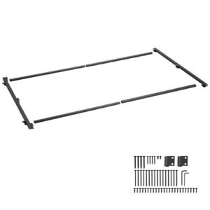 Gate Building Kit, Fits 60 to 96 in Wide Openings, Up from 6 to 7 ft High Fence, Adjustable Gate Building Kit, Anti Sag Full Gate Frame Kit with Latch Lock, Screw, for Wooden Fence, Iron, Black