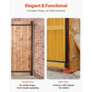 gate building kit, fits 60 to 96 in wide openings, up from 6 to 7 ft high fence, adjustable gate building kit, anti sag full gate frame kit with latch lock, screw, for wooden fence, iron, black