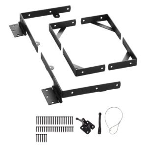 gate corner brace bracket anti sag gate frame hardware kit gate frame brace bracket with latch lock rope latch lock for shed doors corral gates driveway gates wood windows iron black 2.jpg