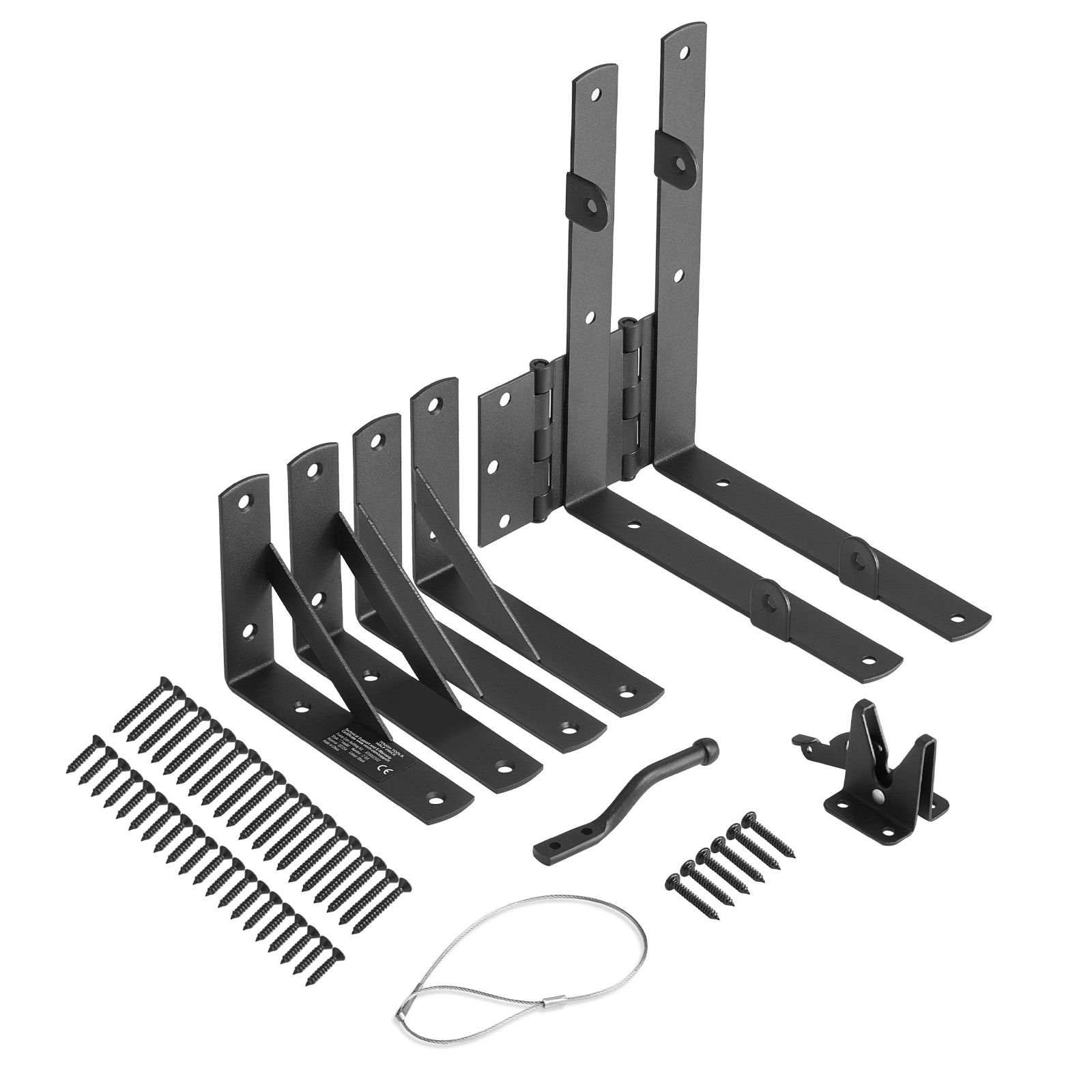 gate corner brace bracket anti sag gate frame hardware kit gate frame brace bracket with latch lock rope latch lock for shed doors corral gates driveway gates wood windows iron black.jpg