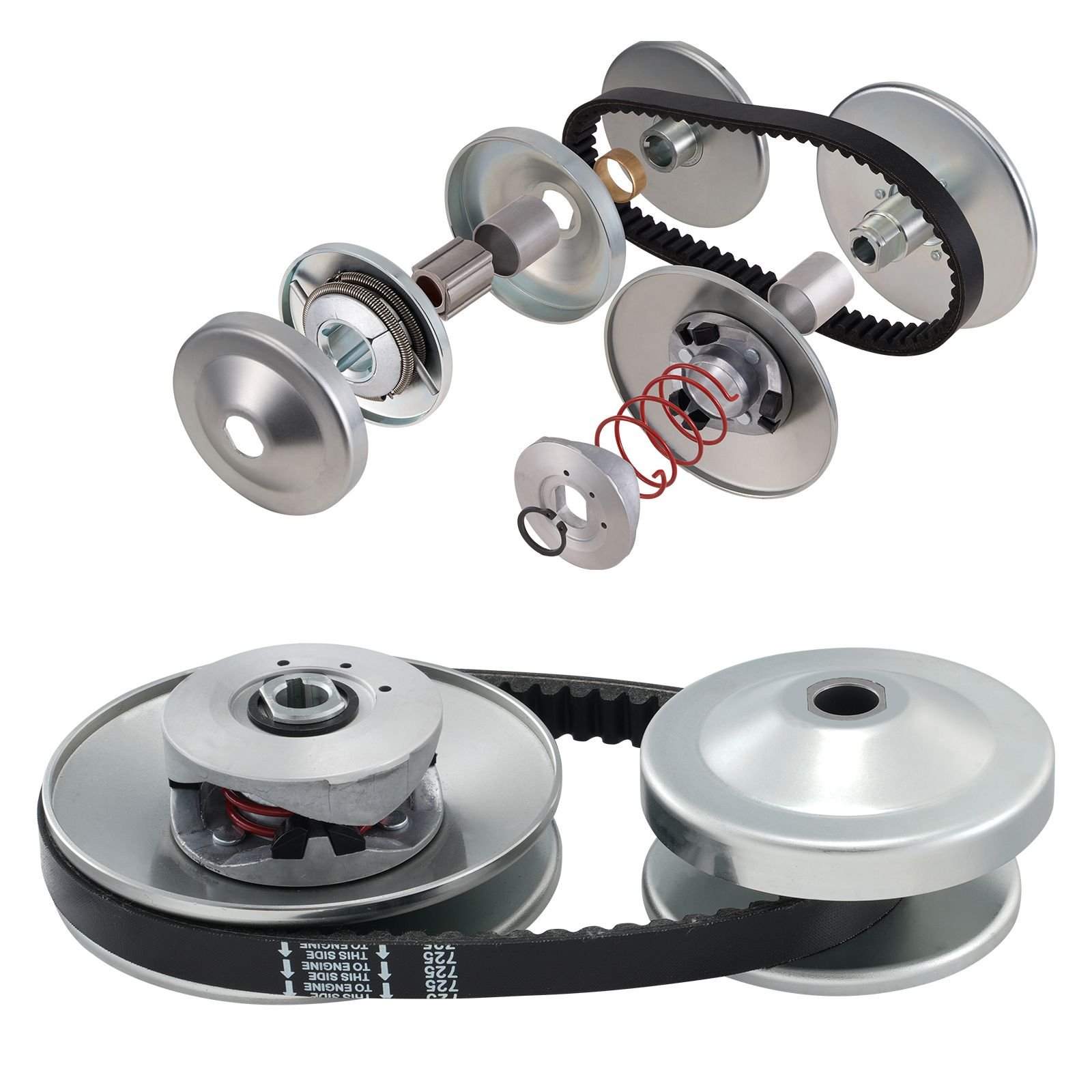 go kart torque converter 34 go kart clutch kit 30 series asymmetrical driver pulley replacement with drive belt for 2 8 hp small engines replace comet 219552 manco 5957 yerf dog q43201w.jpg