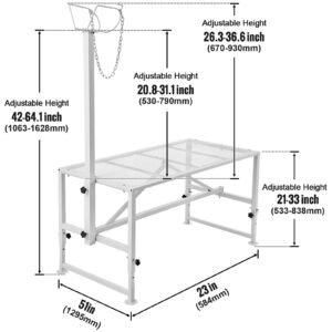 goat sheep stand 51x23 inch livestock stand metal livestock milking and shearing stand 21 to 33 adjustable height with headpiece and nose loop 500lbs loading weight white 2.jpg