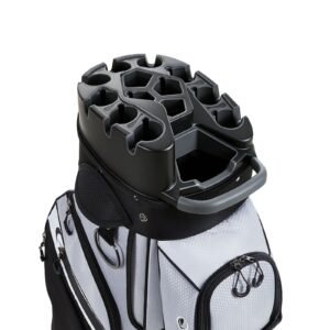 Golf Cart Bag, 14 Way Top Divider Organizer, Golf Club Bag with Full-length Divider, Handles, Storage Pockets, Shoulder Strap, Rain Hood, Smooth Zippers, Lightweight Polyester for Men & Women