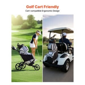 golf cart bag 14 way top divider organizer golf club bag with full length divider handles storage pockets shoulder strap rain hood smooth zippers lightweight polyester for men women 4.jpg