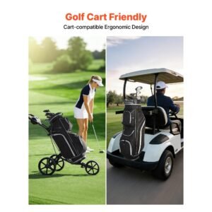 golf cart bag 14 way top divider organizer golf club bag with full length divider storage pockets shoulder strap rain hood smooth zippers high strength 900d polyester for men women 4.jpg