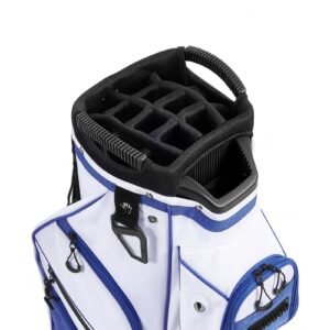 Golf Cart Bag, 15 Way Top Divider Organizer, Golf Club Bag with Full-length Divider, Storage Pockets, Ergonomic Shoulder Strap, Rain Hood, Smooth Zippers, Lightweight Polyester for Men & Women