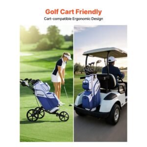 golf cart bag 15 way top divider organizer golf club bag with full length divider storage pockets ergonomic shoulder strap rain hood smooth zippers lightweight polyester for men women 4.jpg