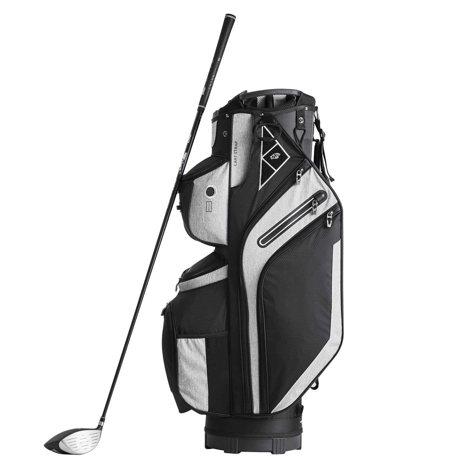 golf cart bag with 14 way organizer divider top 36 13 pockets premium cart bag durable golf bags with handles dust cover detachable straps for men women black color block.jpg